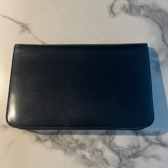 Celine Vintage Box Calf Macadam Logo 2Way Chain Shoulder Clutch RARE - Picture 11 of 14